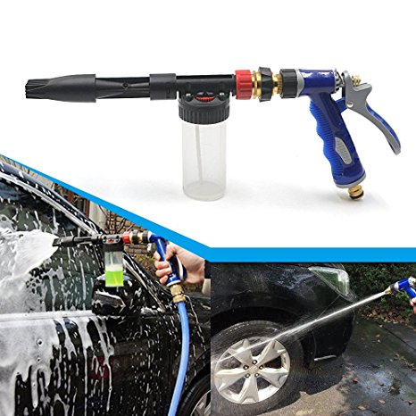 Rayinblue High Quality Car Wash Washing Spray Snow Foam Water Gun Lance Uses Hose Pipe UK