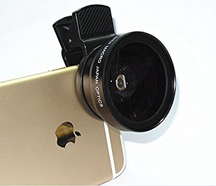 Minghui 37mm Professional HD Camera Lens Kit for iPhone 6s / 6s Plus / 6 / 5s, CallPhone (0.45x Super Wide Angle Lens, 12.5x Super Macro Lens)