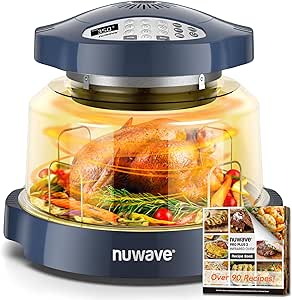 Nuwave Oven Pro Plus Air Fryer, Infra-Red Countertop, 2025 Advanced Convection, No Defrosting or Preheating, Cook Fresh or Frozen, Durable Power Dome, 100 Presets & 50 Memory, PFAS Free, Dark Blue