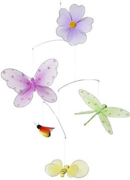 Butterfly Flower Mobile decoration for Baby Nursery ceiling wall room decor (Free Shipping U.S)
