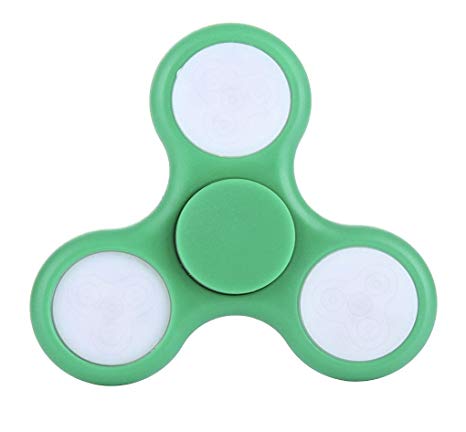 Fidget Spinner Toy for Fun also Stress Reducer Anxiety Relief Toy (LED Green)