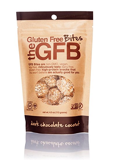 The GFB Gluten Free, Non-GMO High Protein Bites, Dark Chocolate Coconut, 4 Ounce