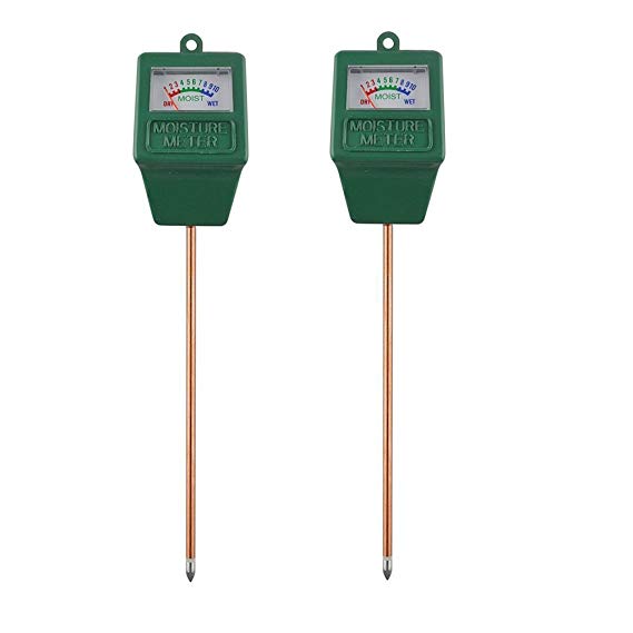 Alotpower Soil Moisture Sensor Meter 2 Pack, Moisture Sensor Hygrometer for Garden, Farm, Lawn Plants Indoor & Outdoor(No Battery needed)