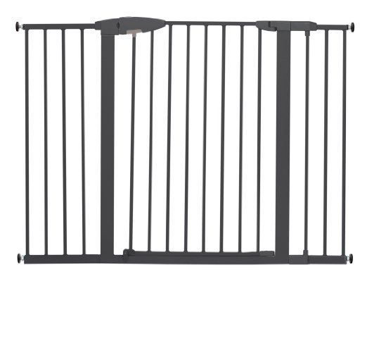 Munchkin Easy-Close Extra Tall and Wide Metal Gate, Dark Grey