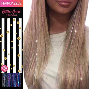 Hair Dazzle Holographic Hair Tinsel Set - Ultimate Fairy Strands Kit - MERMAID Color Glitter Hair Extensions For Girls - Heat Resistant & Tangle-proof, Long Lasting Women's Sparkle Hair Accessories