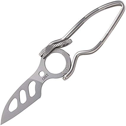 CRKT Daktyl EDC Folding Pocket Knife: Everyday Carry, Bead Blast Blade, Hole in One Center Pivot, Slide Lock, Skeletonized Frame 5151