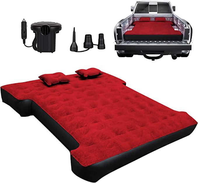 Umbrauto Truck Bed Air Mattress for 5.5-5.8Ft Full Size Short Truck Beds Inflatable Air Mattress for Outdoor with Pump & Carry Bag