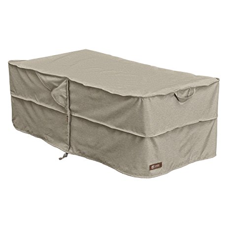 Classic Accessories Montlake FadeSafe Rectangle Patio Ottoman/Coffee Table Cover - Heavy Duty Outdoor Furniture Cover with Waterproof Backing (55-679-016701-RT)