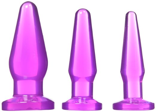 Trinity Vibes Fill-er-up Butt Plug 3 Piece Set, Purple