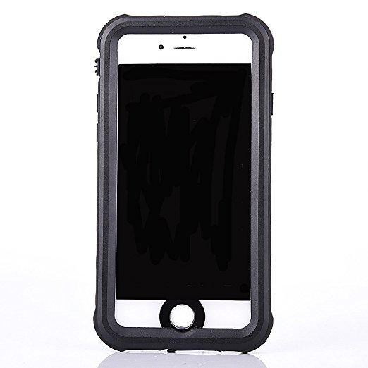 iPhone 7 Plus Waterproof Case ,Caka Full-Body Underwater Waterproof Shockproof Dirtproof Durable Full Sealed Protection Case Cover For iPhone 7 Plus - (Black)