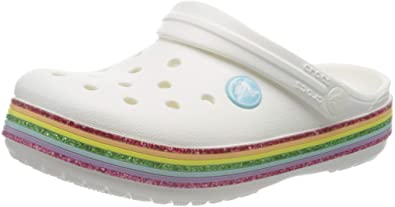 Crocs Kids' Crocband Glitter Clog | Glitter Shoes for Girls | Slip On Shoes