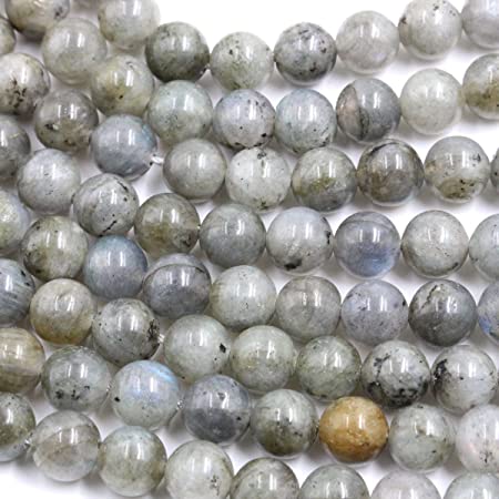 Fashiontrenda Natural Labradorite Round Gemstones Beads for DIY Jewelry Making (6mm)