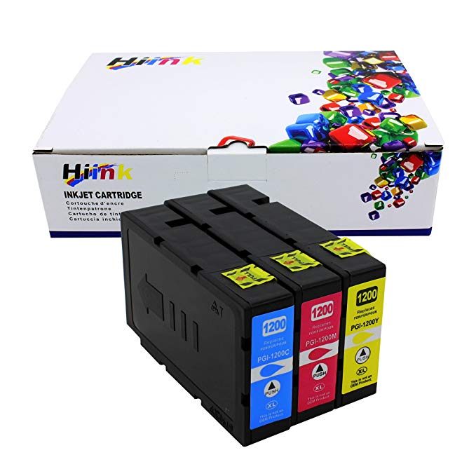 HIINK 3PK PGI-1200XL 1200 XL Color Pigment Ink Cartridges Canon MAXIFY MB2020 MB2220 MB2320 MB2720