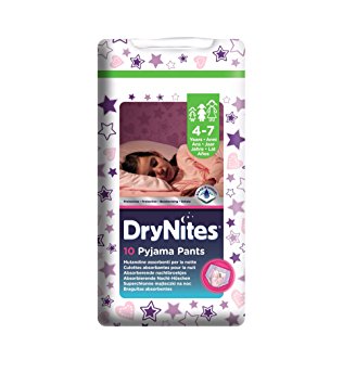 Huggies Drynites Pyjama Pants - Girl Size 4-7 Years(17 To 30 Kg) - Pack Of 10
