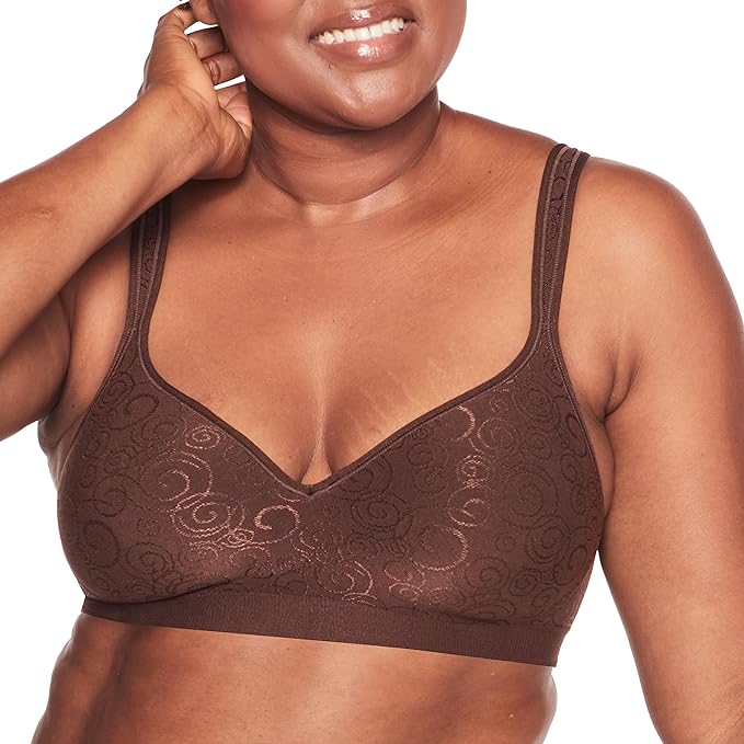 Bali Women's Comfort Revolution Wireless Bra, Full-coverage Wirefree Bra, Cool Comfort Fabric