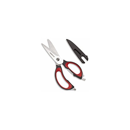 Farberware Classic 4-In-1 Ultimate Shears with Blade Cover, Red