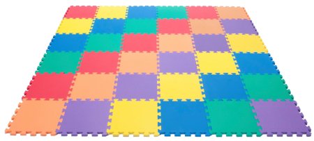 Wonder Mat Non-Toxic Non-Recycled Extra Thick Rainbow Foam, 6 Colors, 36 Pieces