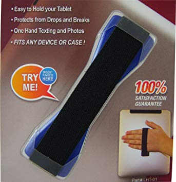 Tablet Grip Love Handle - Holds Device with just a Finger - Ultra Slim LoveHandle Finger Grip for Tablet and Large Phone - Grip it Securely for Texting, Photos and Selfies (Blue)