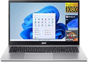 Acer 2024 Newest Everyday 15.6 inch Laptop, AMD Ryzen 7 5700U, 16GB RAM, 512GB SSD, Wi-Fi 6, Webcam, Windows 11 Pro