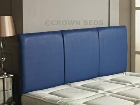 CROWNBEDSUK QUALITY FAUX LEATHER ALTON HEADBOARD IN 2ft6,3ft,4ft,4ft6,5ft,6ft NEW!!!!! (4FT6 DOUBLE, BLUE)