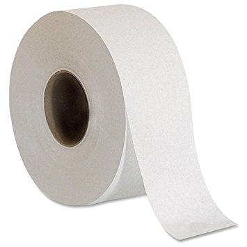 Genuine Joe GJO2506008 2-Ply Embossed Jumbo Roll Bathroom Tissue, White (Case of 8)