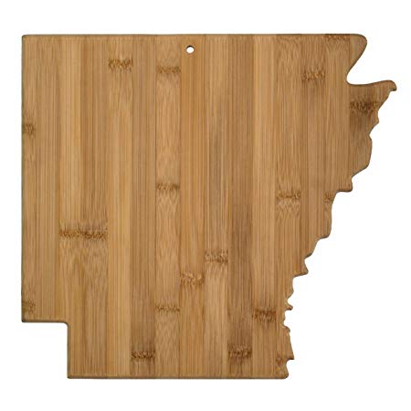 Totally Bamboo 20-7992AR Arkansas State Shaped Bamboo Serving & Cutting Board,