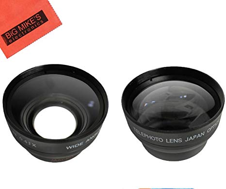 43mm 2.2X Telephoto Lens   43mm 0.43x Wide Angle Lens with Macro for Canon Vixia HF R80, HF R82, HF R800, HF R70, HF R72, HF R700, HF R30, HF R32, HFM40, HFM41, HFM50, HFM52, HFM400, HFM500 Camcorder
