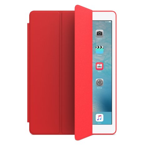 iPad Pro 9.7 Case Zover Ultra Slim Lightweight Smart-shell Stand Cover Case With Auto Wake / Sleep for Apple iPad Pro (2016 edition) 9.7 inch iOS Tablet Red