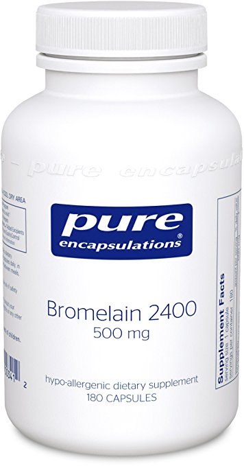 Pure Encapsulations - Bromelain 2400 - 500 mg - Hypoallergenic Dietary Supplement for Digestive Support* - 180 Capsules