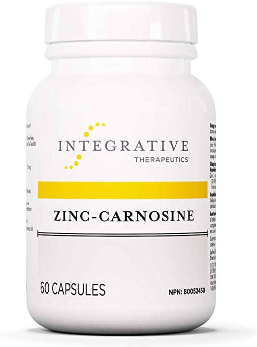 Integrative Therapeutics - Zinc Carnosine - PepZin GI - Elemental Zinc Supplement - 75mg Zinc - 60 Capsules