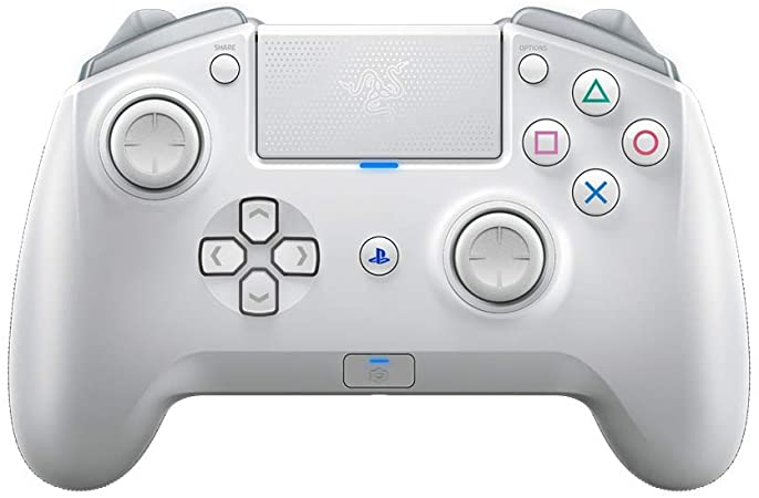 Razer Raiju Tournament Edition (2019) - Wireless and Wired Gaming Controller for PS4   PC (Wired and Wireless Bluetooth Controller, Mecha-Tactile Action Keys) Mercury / White