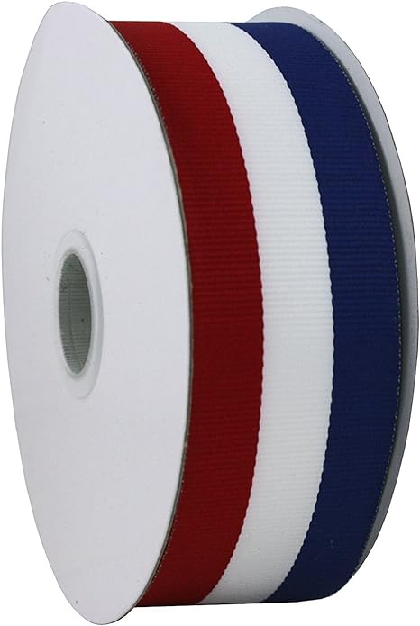 Red White and Blue Grosgrain Ribbon 1.5"x25 Yard Spool