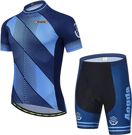 Aogda Cycling Jersey for Men Bike Shirts Team Biking Top Bicycle Short Sleeves Clothing