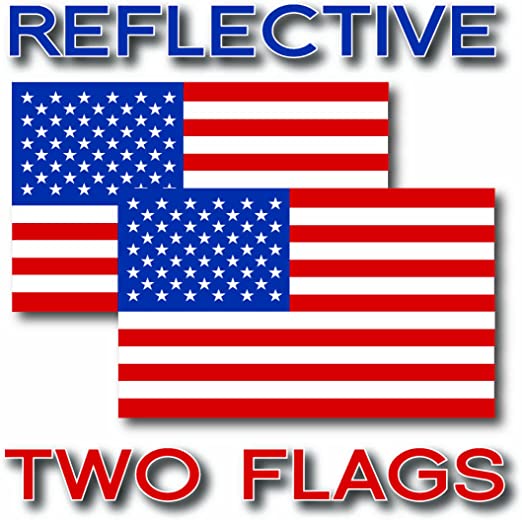 EZ CUT PRO 2x REFLECTIVE USA American Flag Decal 3M Stickers Exterior Various Sizes (5" x 3")