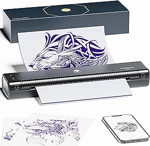 Phomemo TP81 (Upgraded) Wireless Tattoo Stencil Printer, Thermal Tattoo Printer with 10pcs Transfer Paper, Tattoo Printer for Tattoo Artists & Beginners, Compatible with Tablet,Smartphone & PC