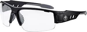 Ergodyne Skullerz Dagr Anti-Fog Safety Glasses-Matte Black Frame, Clear Lens