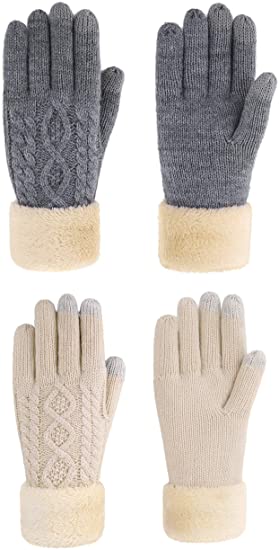 ThunderCloud Women's Winter Knit Touchscreen Gloves