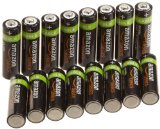AmazonBasics AA Rechargeable Batteries 16-Pack