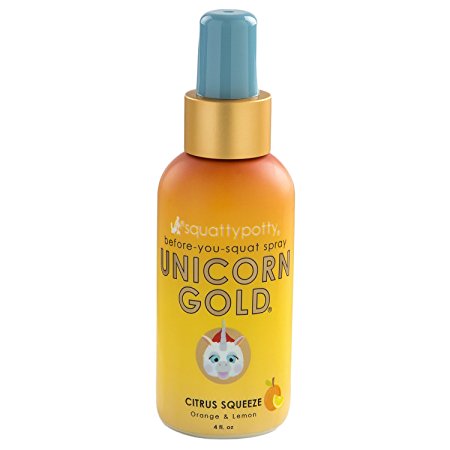 Squatty Potty Unicorn Gold Toilet Spray, Citrus Squeeze, 4 Ounce