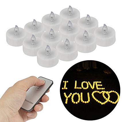 Bluelans Flameless Warm LED Light Candle Wedding Party Remote Control Light