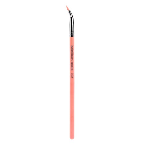 Bdellium Tools Professional Makeup Brush Pink Bambu Series - Bent Eyeliner 708