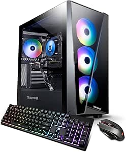 iBUYPOWER SlateMR Gaming PC Computer Desktop SlateMRI7N46T01 (Intel Core i7 13700F, RTX 4060Ti 8GB, 16GB DDR5 5200, 1TB NVMe SSD, Windows 11 Home)