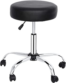 ZENY Adjustable Rolling Stool Chair Salon Beauty Stool Hydraulic Swivel Stool with Wheels with Ultra-Thick Cushion Spa Massage Tattoo Medical Drafting Office Stool Task Chair