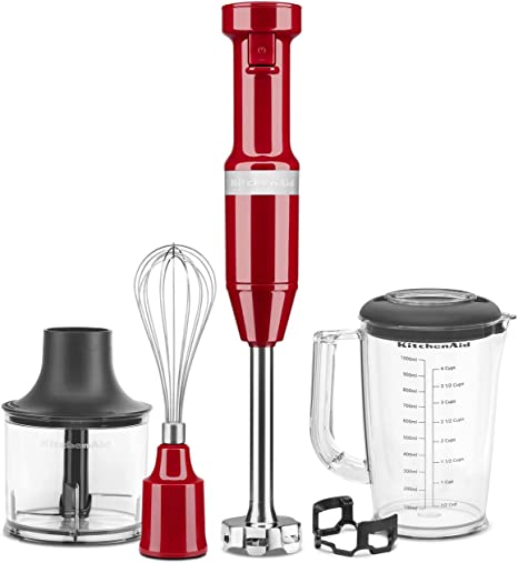 KitchenAid Hand Blender with Accessories - Empire Red