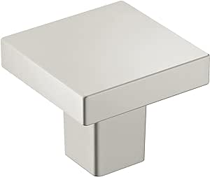 Amerock | Cabinet Knob | Satin Nickel | 1-3/16 inch (30 mm) Length | Monument | 1 Pack | Drawer Knob | Cabinet Hardware