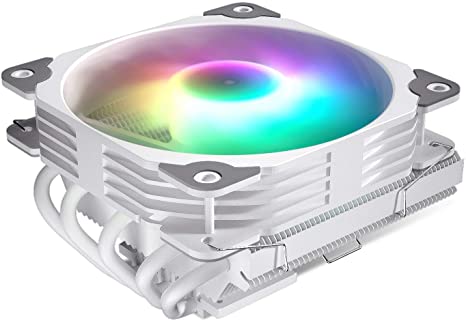 Vetroo L5 White Low Profile CPU Air Cooler for AMD Ryzen AM4/Intel LGA1200 115X w/ 5 Heatpipes and 120mm Quiet PWM Fan