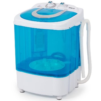 DELLA© Electric Small Mini Portable Compact Washer Washing Machine (8.8 LB Capacity), Blue