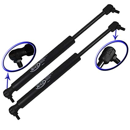 Two Rear Hatch Hatchback Trunk Gas Charged Lift Supports With Upgraded Mounting Studs for 2000-2005 Mitsubishi Eclipse With Spoiler. NOTE: Not for Spyder Convertible. WGS-191-2