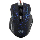 niceEshop 6 Buttons 2000 DPI  Wired LED Optical Gaming Game Mouse MiceBlue Dotted