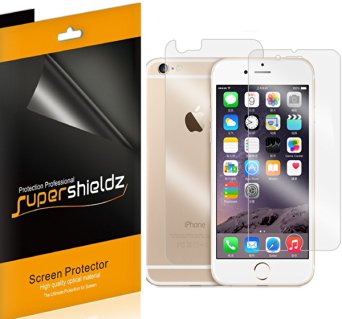 iPhone 6 Plus / 6S Plus Front   Back Screen Protector, SUPERSHIELDZ® Apple iPhone 6 Plus / 6S Plus 5.5" High Definition (HD) Clear Screen Protectors -Lifetime Replacements Warranty [3 Front and 3 back] - Retail Packaging